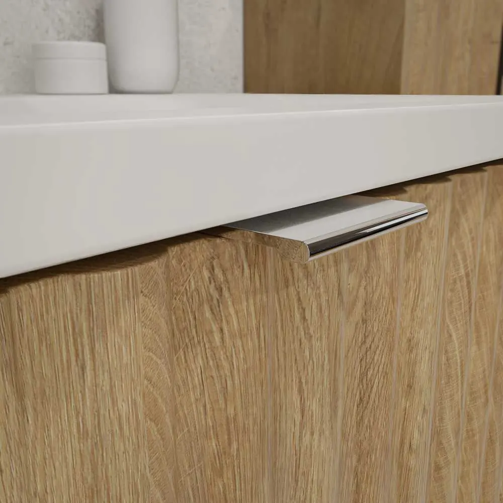 Mobili da bagno MILO sospesi 2 cassetti finitura TEXAS OAK - immagine 5