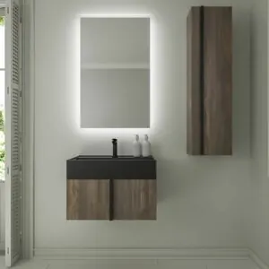 Mobiletto bagno sospeso NORMA 1 cassetto finitura OLMO WABI