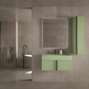 Mobiletto bagno sospeso NORMA 1 cassetto finitura VERDE PALE