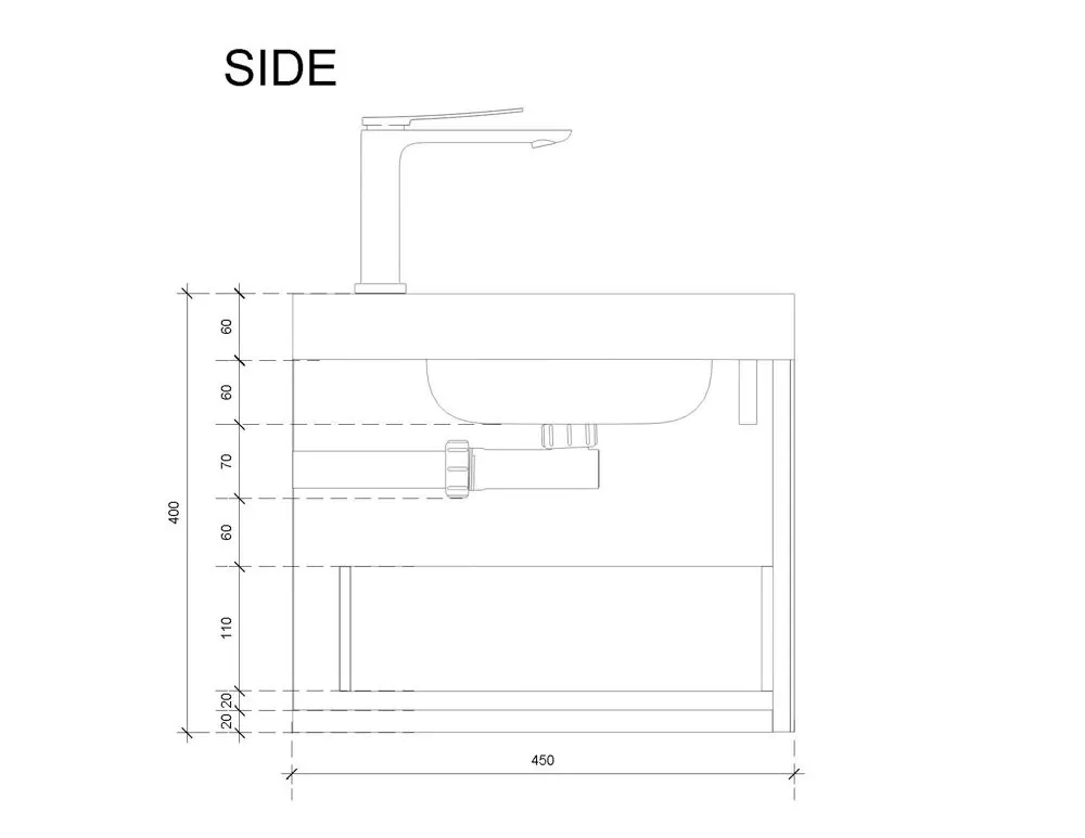 Mobili da bagno DUPLEX sospesi 2 cassetti finitura marmo CALACATTA/MATTE WHITE - immagine 8