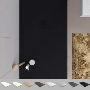 Piatto doccia in resina MYSTONE Nero ed esclusivi colori struttura antibatterica e antiscivolo ardesia