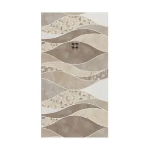 Piatto doccia in resina Art-Deco con texture ardesia Palace. Antiscivolo STONE 3D moderno