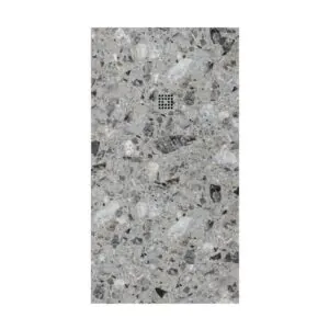 Piatto doccia in resina con texture ardesia. Ferox effetto marmo – antiscivolo STONE 3D moderno