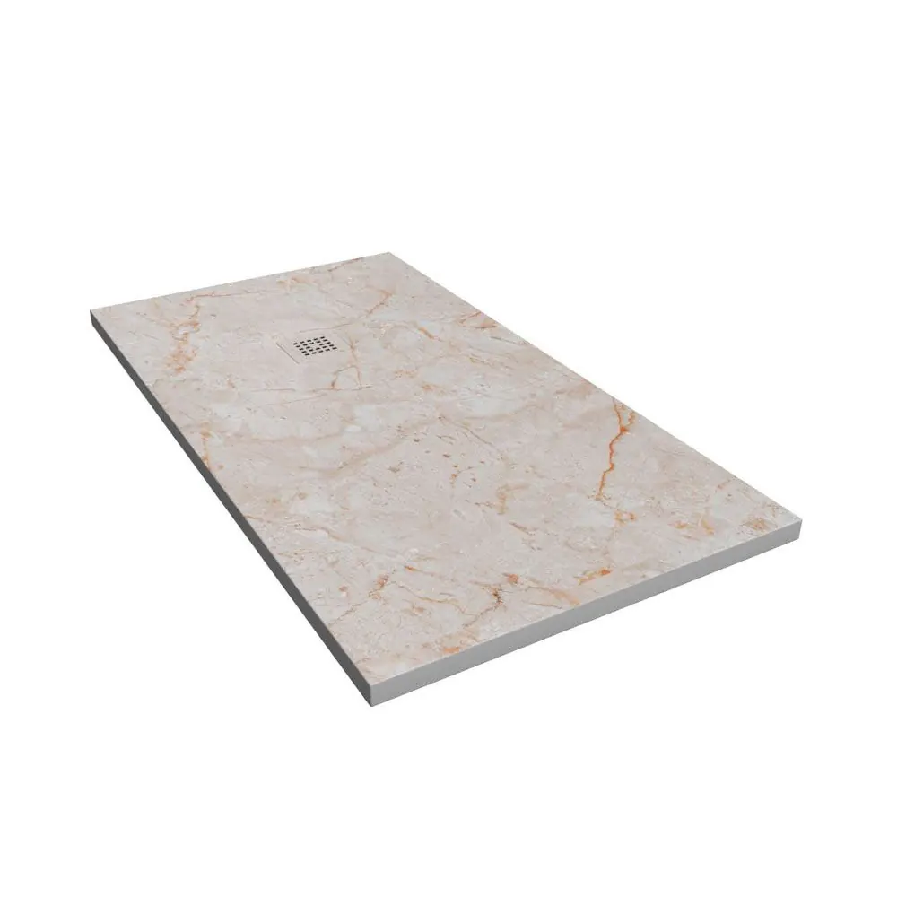 Piatto doccia in resina con texture ardesia. Concerto effetto marmo – antiscivolo STONE 3D moderno - immagine 2