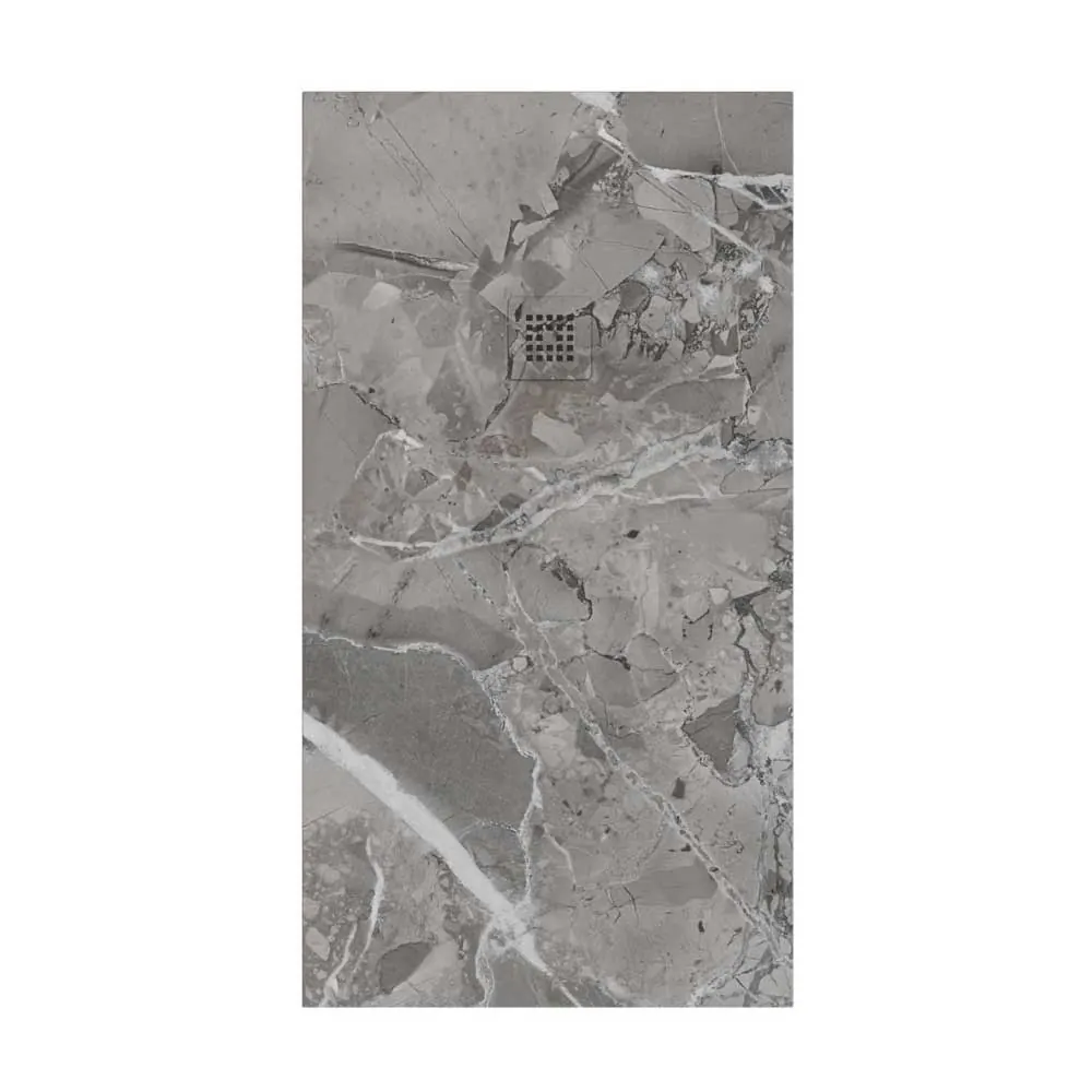 Piatto doccia in resina con texture ardesia. Milos effetto marmo – antiscivolo STONE 3D moderno