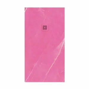 Piatto doccia in resina con texture ardesia. Effetto marmo Rosa Sahara – antiscivolo STONE 3D moderno