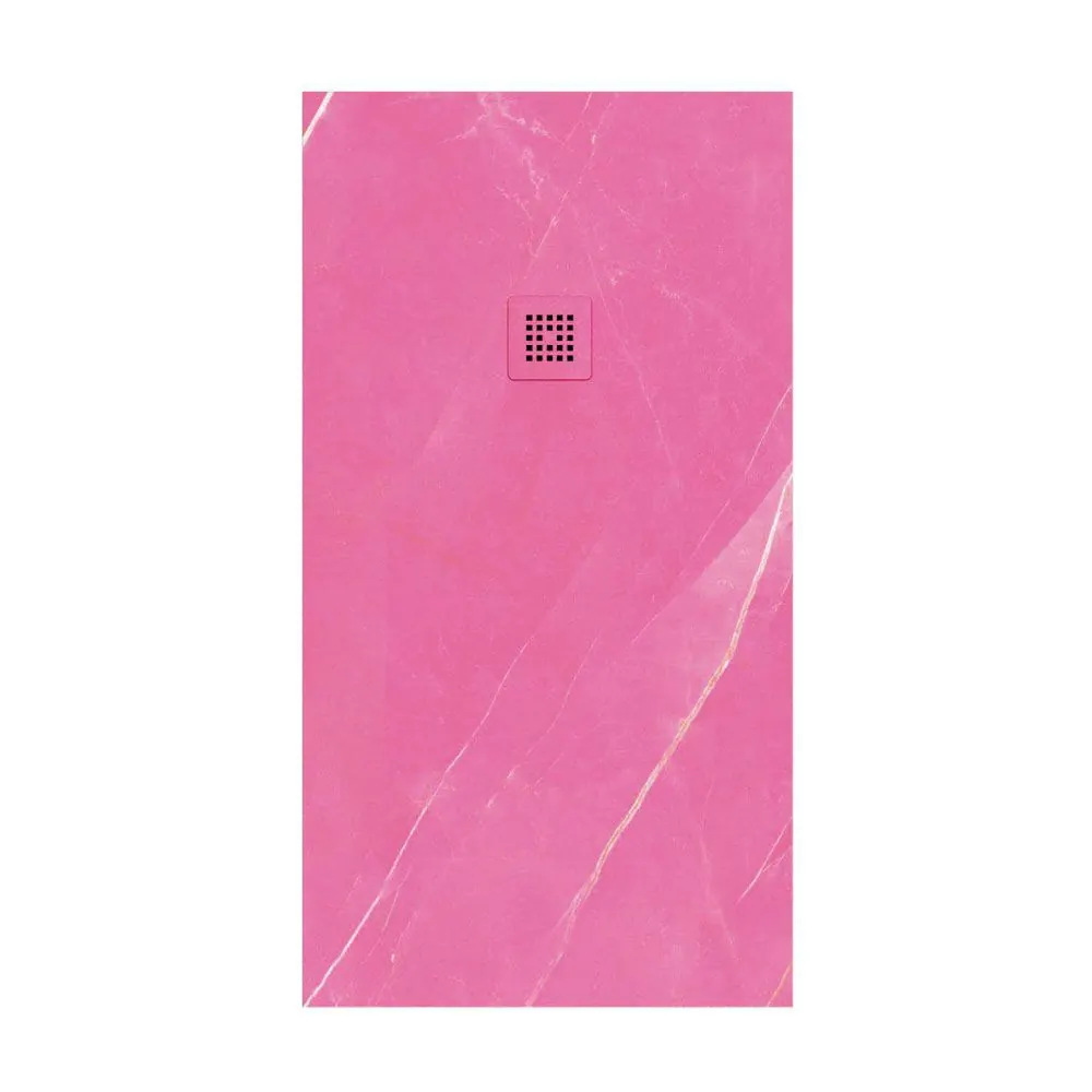 Piatto doccia in resina con texture ardesia. Effetto marmo Rosa Sahara – antiscivolo STONE 3D moderno