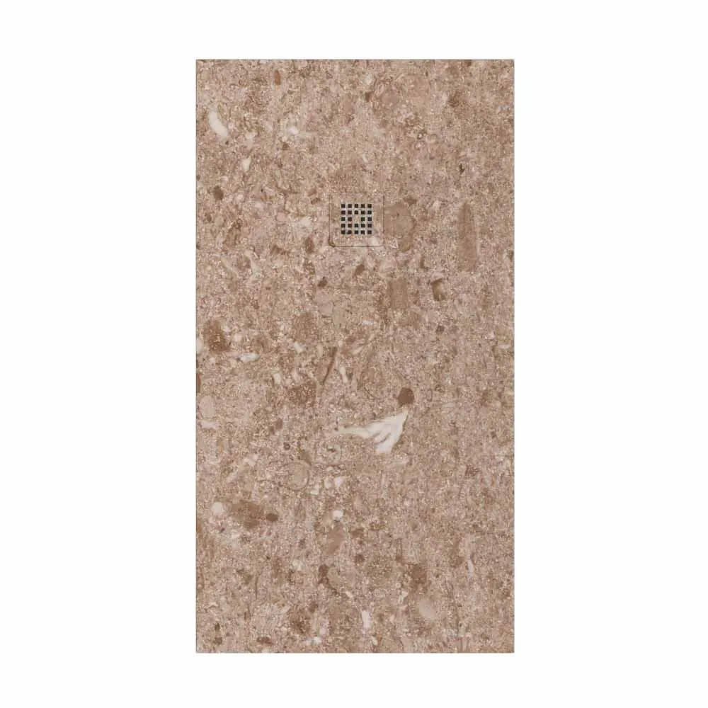 Piatto doccia in resina con texture ardesia. Agatha effetto marmo – antiscivolo STONE 3D moderno