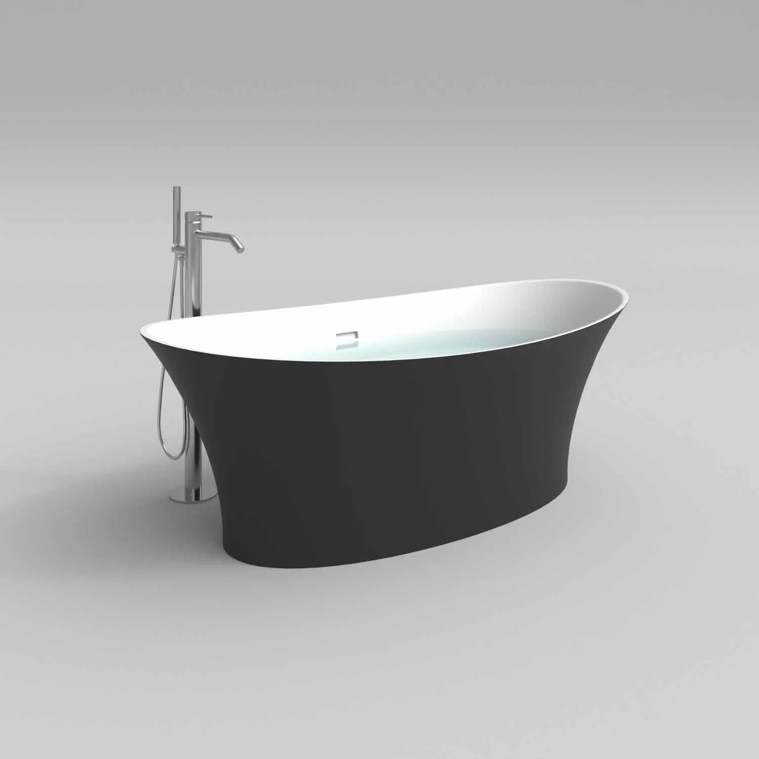 Vasca freestanding ALYA ovale solid surface 170×78.6 cm - immagine 7