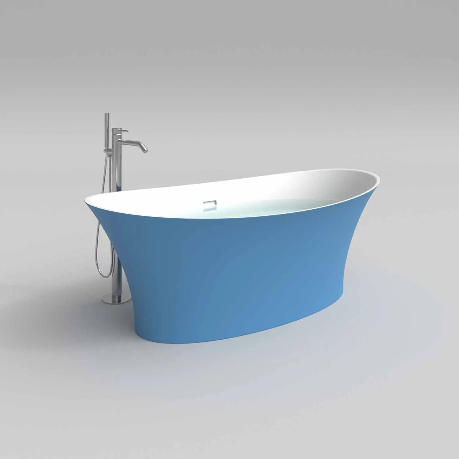 Vasca freestanding ALYA ovale solid surface 170×78.6 cm - immagine 6