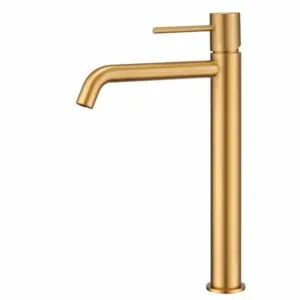 Miscelatore lavabo alto monza oro spazzolato[ VAROBATH ]