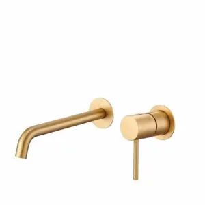 Rubinetto lavabo incasso Monza oro spazzolato[ VAROBATH ]
