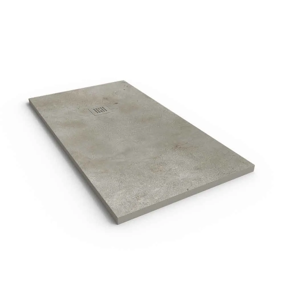 Piatto doccia effetto cemento Cromat e altri colori – antiscivolo moderno STONE 3D - immagine 3