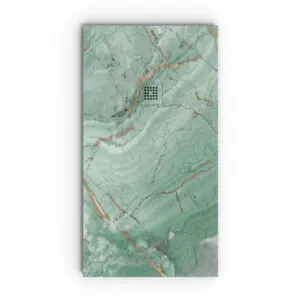Piatto doccia in resina texture ardesia. Effetto su Forest Copper Marble e altre finiture – antiscivolo STONE 3D modern