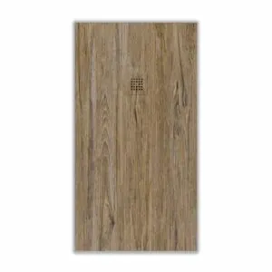 Piatto doccia in resina texture ardesia Finitura effetto legno testa di moro – antiscivolo STONE 3D moderno