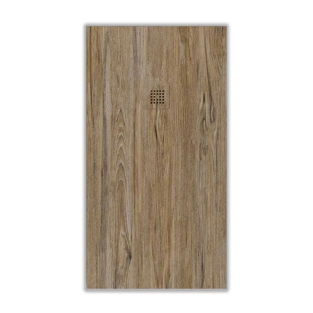 Piatto doccia in resina texture ardesia Finitura effetto legno testa di moro – antiscivolo STONE 3D moderno