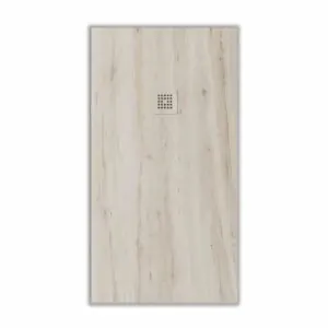 Piatto doccia in resina texture ardesia Finitura effetto White Cedar Wood – antiscivolo STONE 3D moderno