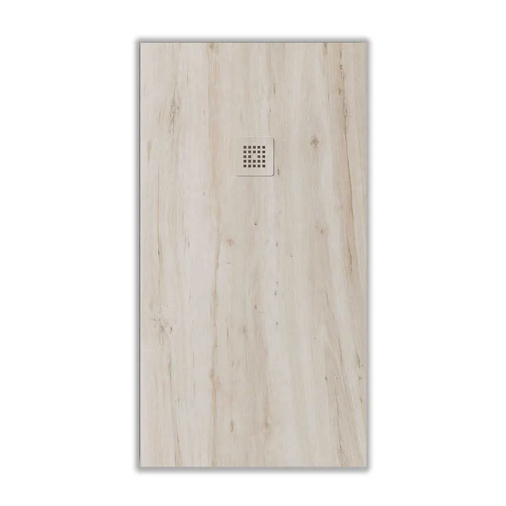 Piatto doccia in resina texture ardesia Finitura effetto White Cedar Wood – antiscivolo STONE 3D moderno