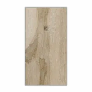 Piatto doccia in resina texture ardesia Finitura effetto legno Frassino Naturale – antiscivolo STONE 3D moderno