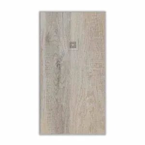 Piatto doccia in resina texture ardesia finitura effetto legno Rovere Americano – antiscivolo STONE 3D moderno
