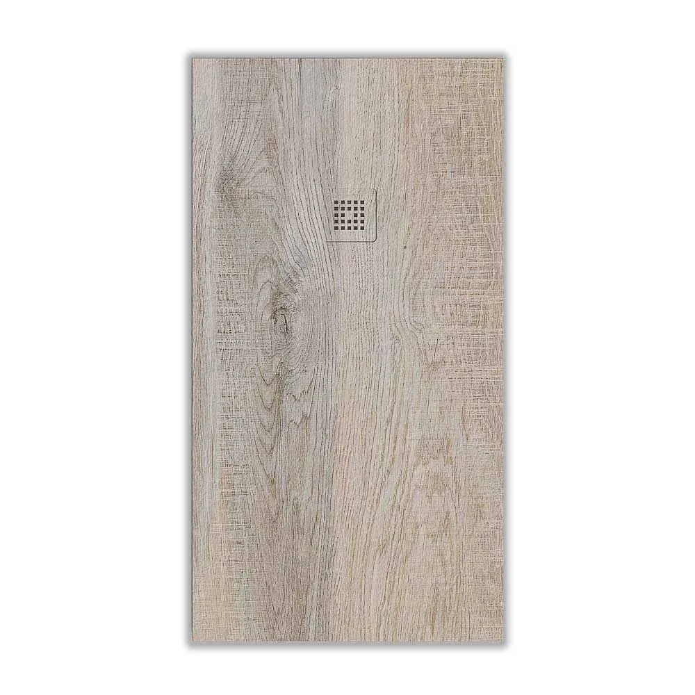 Piatto doccia in resina texture ardesia finitura effetto legno Rovere Americano – antiscivolo STONE 3D moderno