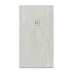 Piatto doccia in resina texture ardesia Finitura effetto legno rovere bianco – antiscivolo STONE 3D moderno