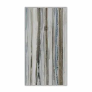 Piatto doccia in resina texture ardesia Finitura effetto legno Vintage Blue – antiscivolo STONE 3D moderno