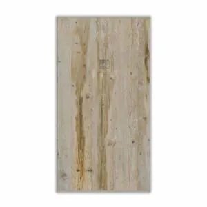 Piatto doccia in resina finitura texture ardesia Effetto legno Vintage Ocra – antiscivolo STONE 3D moderno