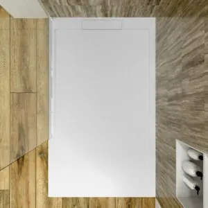 Piatto doccia in resina SYSTEM Arena con cornice – colori a scelta – texture ardesia – antibatterico e antiscivolo
