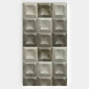 Piatto doccia in resina texture ardesia. Effetto idraulico CLODA – antiscivolo STONE 3D modern