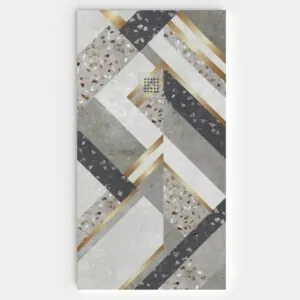 Piatto doccia in resina texture ardesia. Effetto idraulico EIKA – antiscivolo STONE 3D modern