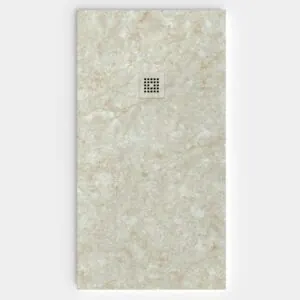 Piatto doccia in resina con texture ardesia. OMAZA effetto marmo – STONE 3D antiscivolo moderno