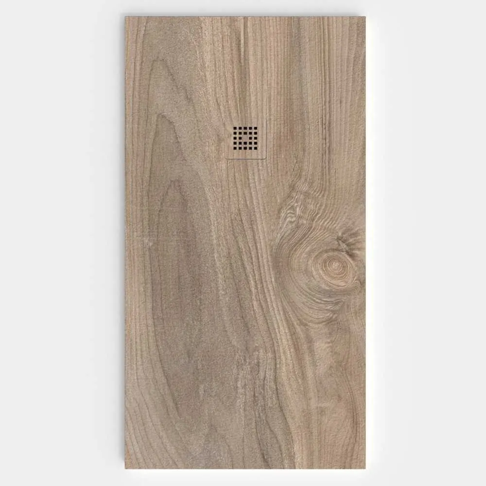 Piatto doccia in resina texture ardesia Finitura effetto Legno Olmo ontario – antiscivolo STONE 3D moderno