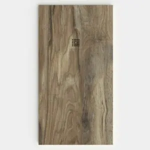 Piatto doccia in resina texture ardesia Finitura effetto Legno Noce somoa – antiscivolo STONE 3D moderno