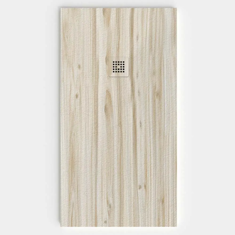 Piatto doccia in resina texture ardesia Finitura effetto Legno Pino Denver – antiscivolo STONE 3D moderno