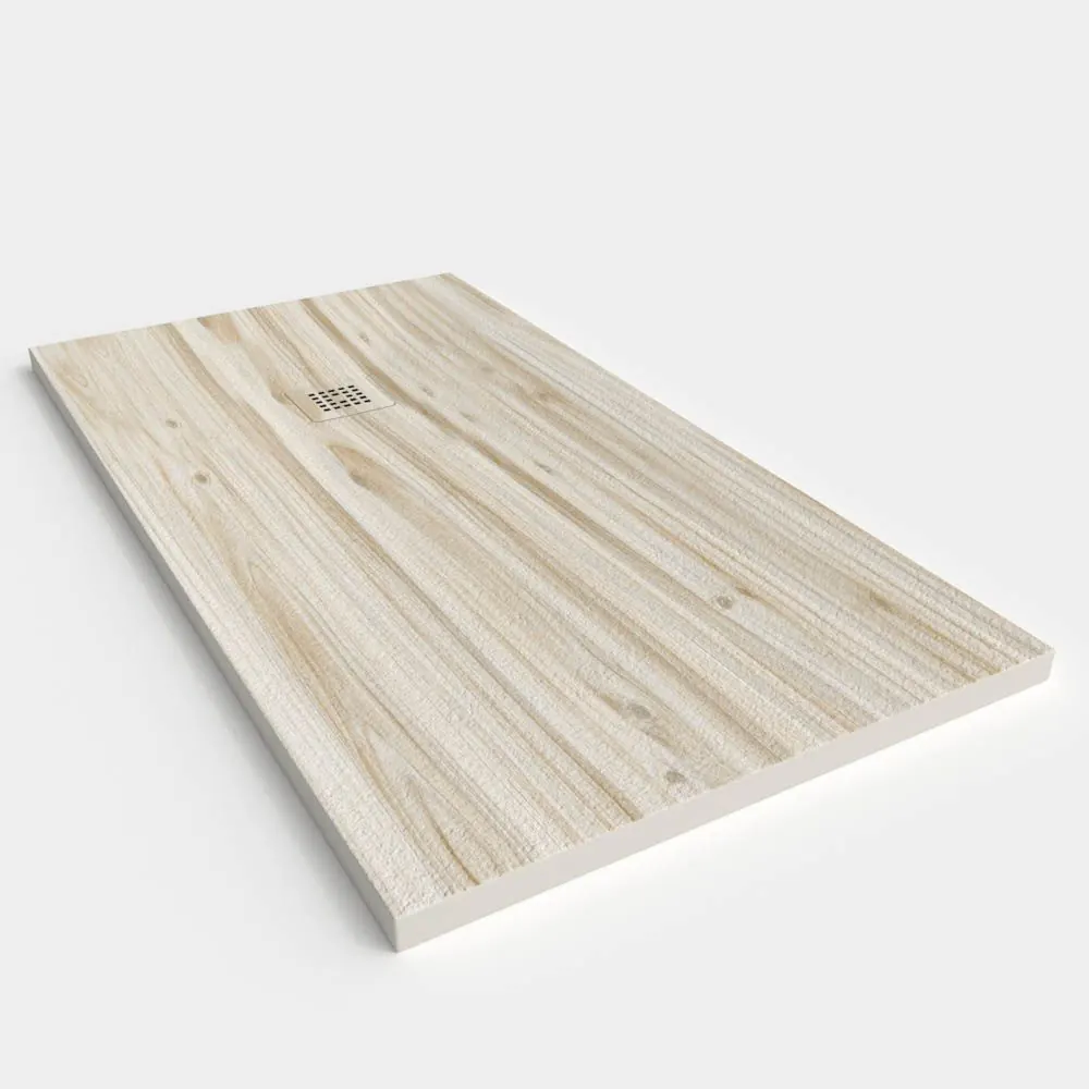 Piatto doccia in resina texture ardesia Finitura effetto Legno Pino Denver – antiscivolo STONE 3D moderno - immagine 2