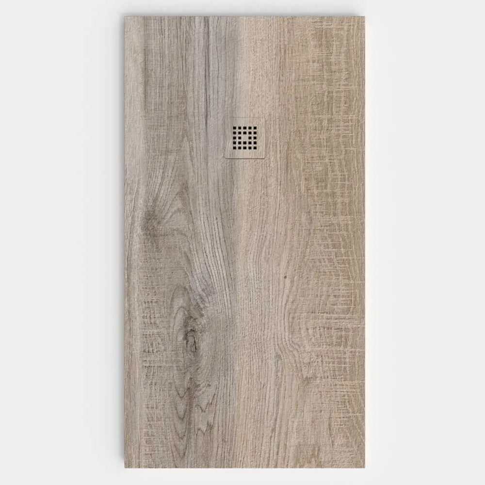 Piatto doccia in resina texture ardesia Finitura effetto Legno Quercia selvatica – antiscivolo STONE 3D moderno
