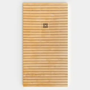 Piatto doccia in resina texture ardesia Finitura effetto Legno Abete tintora – antiscivolo STONE 3D moderno