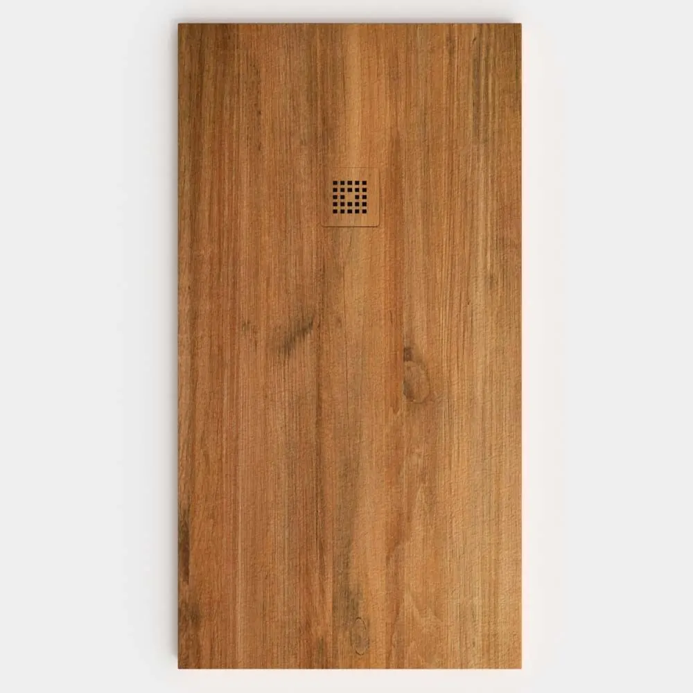 Piatto doccia in resina texture ardesia Finitura effetto Legno Quercia della pampa – antiscivolo STONE 3D moderno