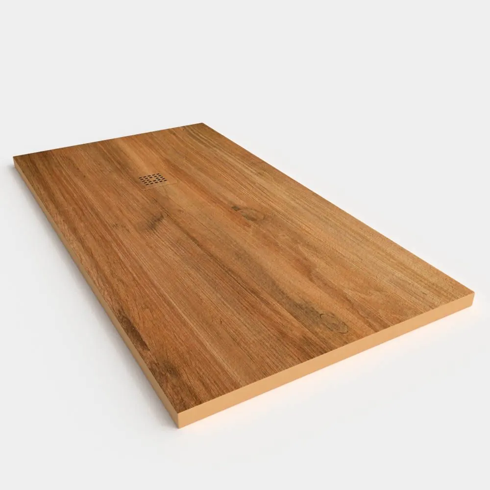 Piatto doccia in resina texture ardesia Finitura effetto Legno Quercia della pampa – antiscivolo STONE 3D moderno - immagine 2