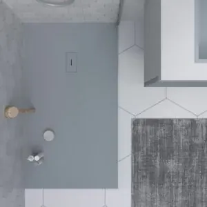 Piatto doccia AGAPE in resina Cemento Grey e altri colori esclusivi – con texture ardesia – antibatterico e antiscivolo