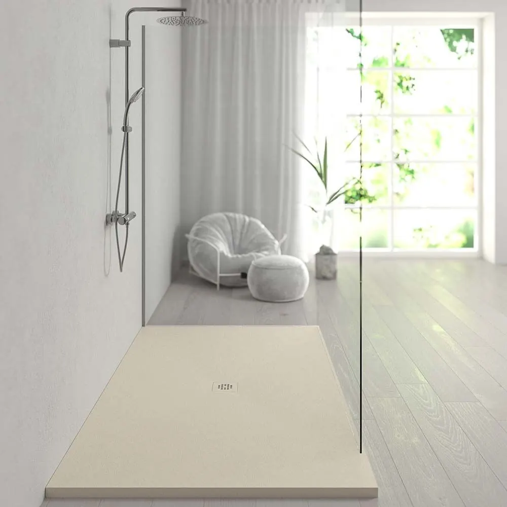 Piatto doccia in resina XXL ed esclusivi colori struttura antibatterica e antiscivolo AVORIO BIANCO Ral 1015 - immagine 3