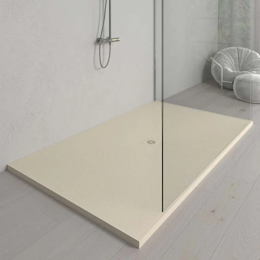 Piatto doccia in resina XXL ed esclusivi colori struttura antibatterica e antiscivolo AVORIO BIANCO Ral 1015 - immagine 2