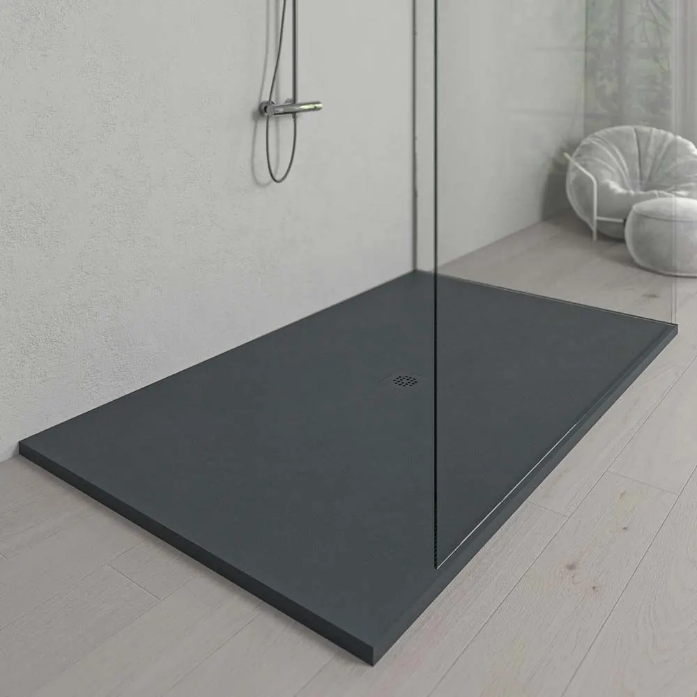 Piatto doccia in resina XXL ed esclusivi colori struttura antibatterica e antiscivolo GRIGIO ANTRACITE Ral 7016 - immagine 3