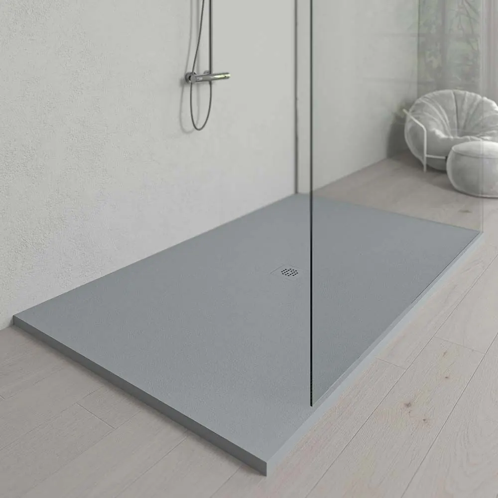 Piatto doccia in resina XXL ed esclusivi colori struttura antibatterica e antiscivolo GRIGIO Ral 7040 - immagine 2