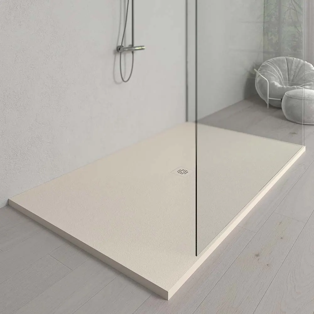 Piatto doccia in resina XXL ed esclusivi colori struttura antibatterica e antiscivolo BIANCO SPORCO Ral 9001 - immagine 2