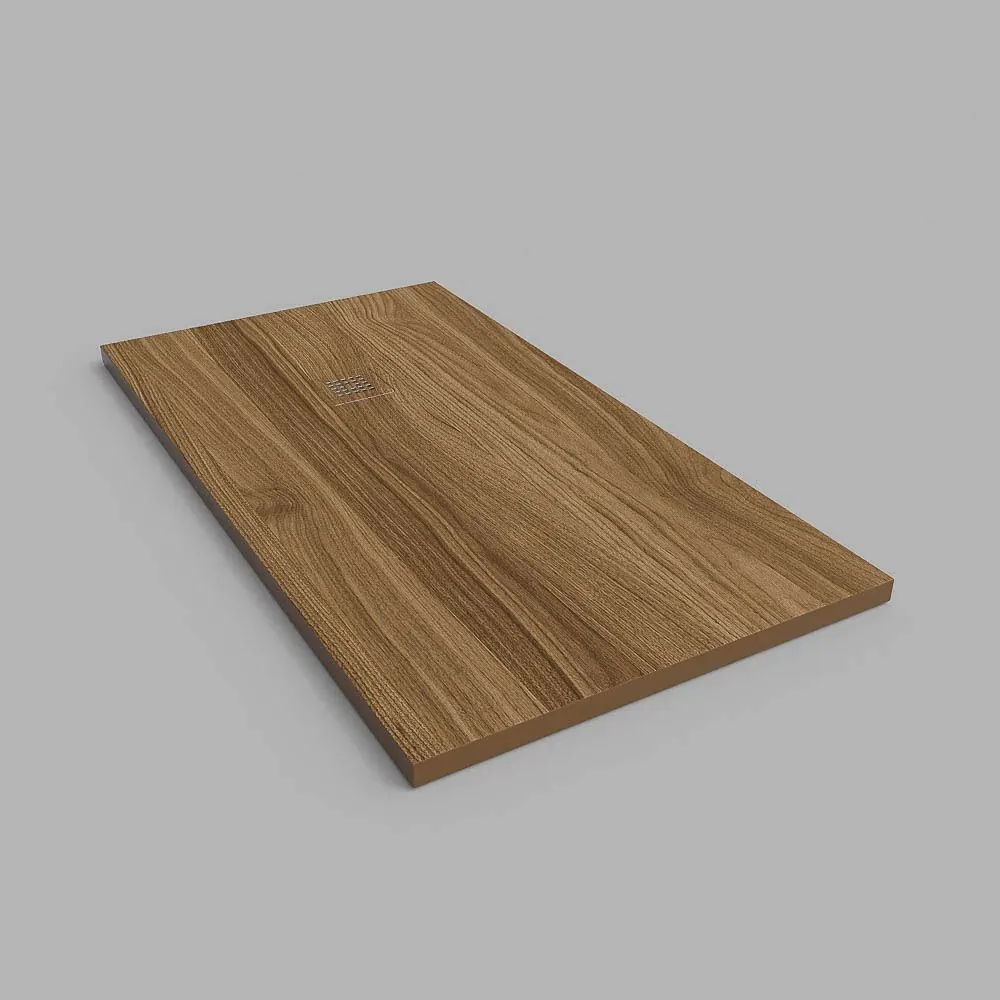 Piatto doccia in resina texture ardesia Finitura effetto legno di ciliegio – antiscivolo STONE 3D moderno - immagine 2