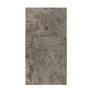 Piatto doccia in resina con texture ardesia, finitura effetto cemento perla e altri colori – antiscivolo STONE 3D modern