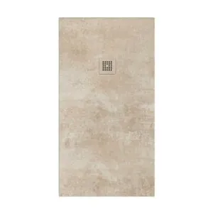 Piatto doccia in resina con texture ardesia, finitura effetto cemento torba e altri colori – moderno antiscivolo STONE 3D