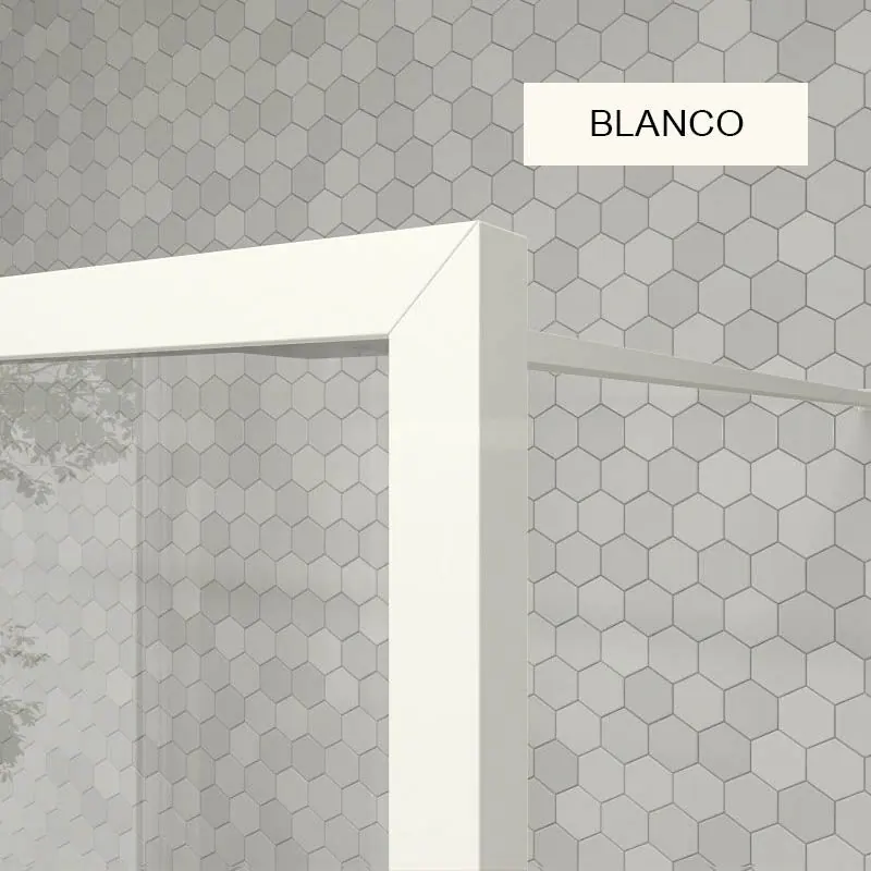 Parete doccia fissa su misura LINE con profili intelaiati 2 corpi – Vetro 4 MM con trattamento anticalcare incluso- Braccio di fissaggio in acciaio inox. - immagine 6